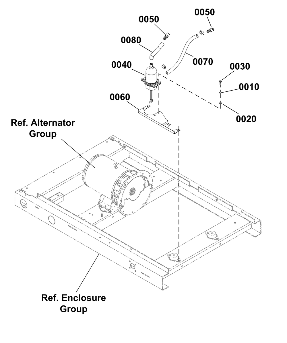 Heater Group Diagram and Parts List for 076830-04  Briggs and Stratton Generator